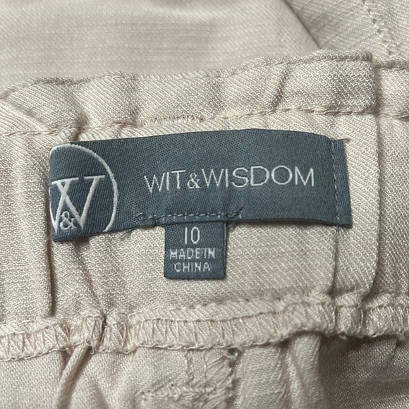 Wit & Wisdom Ab Solutions Soft Linen Skyrise Wide Leg Pants - Picture 6 of 9